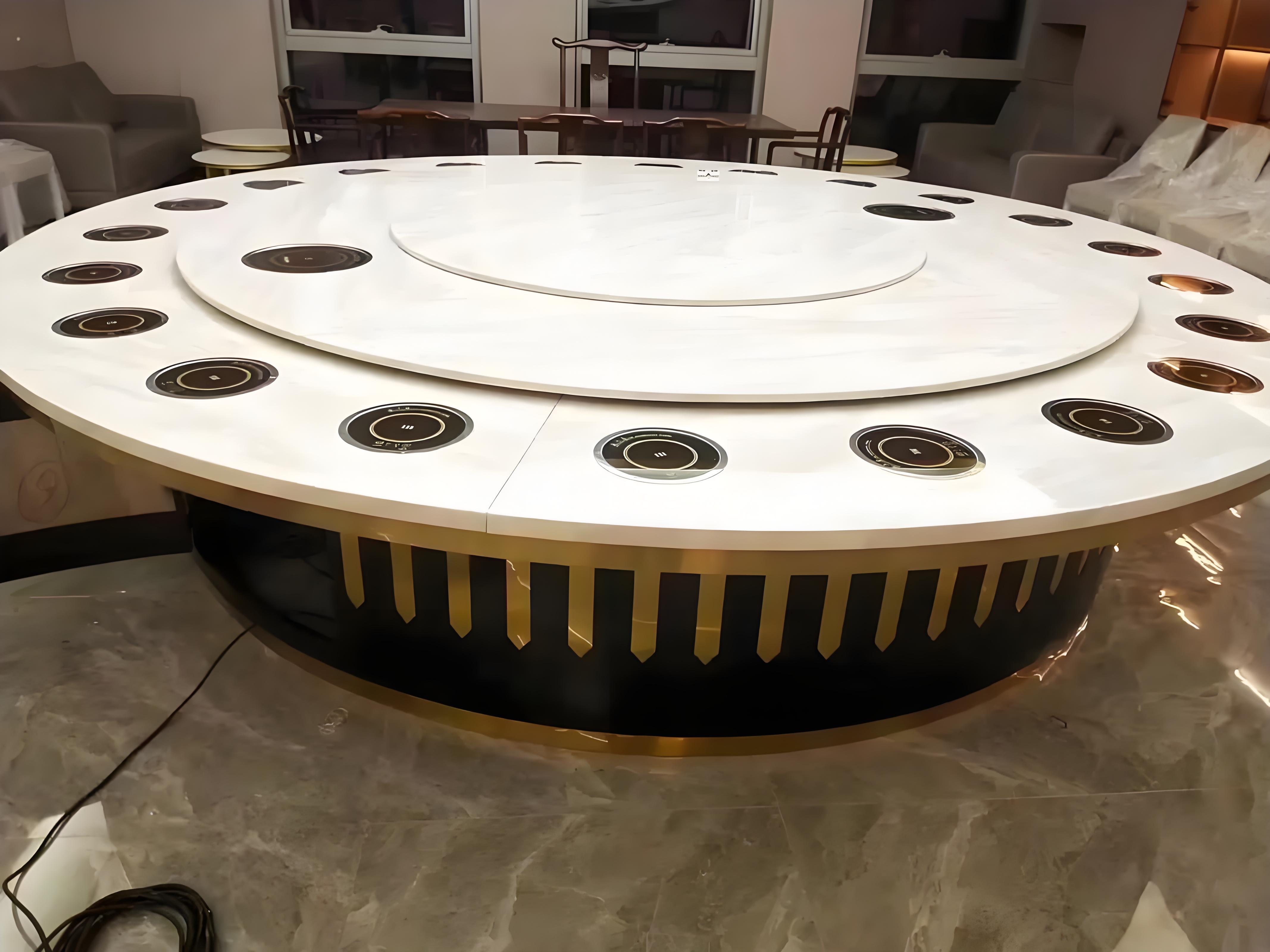 文昌市旋转火锅桌中餐桌 - 厂家